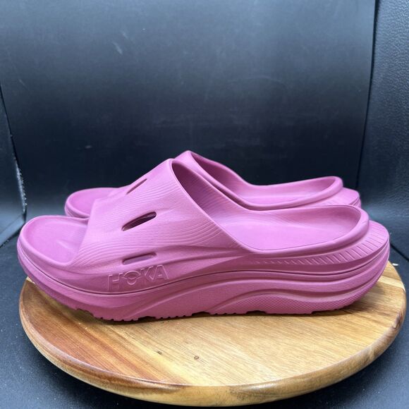 Hoka Men's Size 10 Ora Recovery 3 Beet Root Purple Comfort Slide Sandal Shoes - Picture 1 of 7